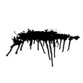 Spray drips banner. Grunge hand drawn vector illustration.