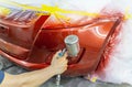 Quick car paint repair ,It takes one to two hours Royalty Free Stock Photo