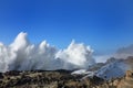 Spray From Huge Waves At Shore Acres State Park, Oregon Royalty Free Stock Photo