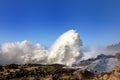 Spray From Huge Waves At Shore Acres State Park, Oregon Royalty Free Stock Photo