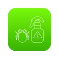 Spray icon green vector