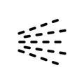 Spray icon. Linear logo of pulverizer, disinfection. Black simple illustration of flying drops of water, detergent, cleanser.