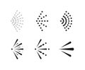 Spray icon set. Spray water symbol. Icons black colored isolated on white background. Vector Royalty Free Stock Photo