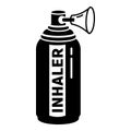 Spray inhaler icon, simple style