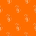 Spray insects pattern vector orange