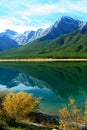 Spray Lakes reflection Royalty Free Stock Photo