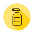 spray outline icon in long shadow style Royalty Free Stock Photo