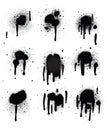 Spray Paint Abstract Vector Elements Royalty Free Stock Photo