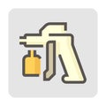 Car paint and repair service tool vector icon design, 48x48 pixel perfectand editable stroke