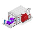 Spray Paint Booth for painting the car and its body parts, car service