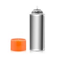 Spray paint bottle isolated on white background. Empty object for design. Clipping path