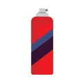 Spray paint can red graffiti aerosol vector icon equipment. Bottle tool street wall vandalism flat container