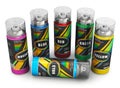 Spray paint cans Royalty Free Stock Photo
