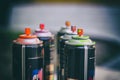 Spray paint cans Royalty Free Stock Photo