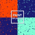 Spray paint seamless set of four colour patterns Royalty Free Stock Photo