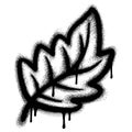 Spray Painted Graffiti leaves Sprayed isolated with a white background Royalty Free Stock Photo