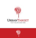 Spray painted target logo concept