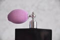 Spray on perfume bottle Royalty Free Stock Photo