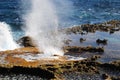 Spray of seawater through the blow hole ,Tinian, Northern Mariana Islands