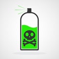 Spray with Skull symbol. Vector illustration