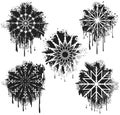 Spray snowflakes