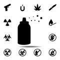 spray, sprayer, atomizer, blowgun, pulverizer icon. Simple outline vector element of ban, prohibition, forbiddance set icons for