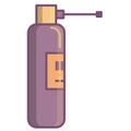 Spray for throat. Bottle, packaging, aerosol. Therapy concept. Vector illustration can be used for topics like cold, flu, health Royalty Free Stock Photo