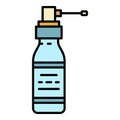 Spray for the throat icon color outline vector Royalty Free Stock Photo