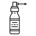 Spray for the throat icon, outline style Royalty Free Stock Photo