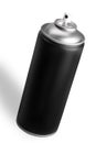 Black spray bottle, isolated on white background Royalty Free Stock Photo