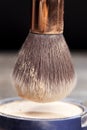 sprayed with a professional cosmetic brush powder powder Royalty Free Stock Photo