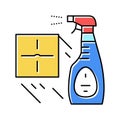 sprayer for cleaning tile color icon vector illustration