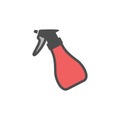 Sprayer colorful vector icon, garden tool, equipment and accessory Royalty Free Stock Photo