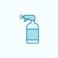 sprayer field outline icon. Element of drip watering icon. Thin line icon for website design and development, app development. Royalty Free Stock Photo