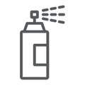 Sprayer line icon, tools and design, aerosol sign