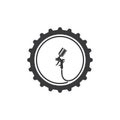 spraygun gear  vector icon illustration design Royalty Free Stock Photo