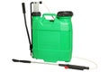 Spraying Fertilizer isolated. Hand-pumped sprayer.