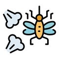 Spraying insect icon vector flat