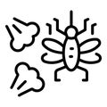 Spraying insect icon outline vector. Bug spray