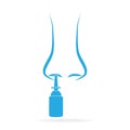 Sprays medicine for allergy in nose icon Royalty Free Stock Photo