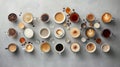 A Spread of Assorted Coffees.AI generated image Royalty Free Stock Photo