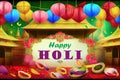 Holi Festival of Colors Card - Generative AI