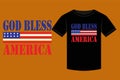 Happy 4th of July, Happy, God bless America Typography T-shirt design