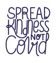 Spread kindness not covid text vector design Royalty Free Stock Photo