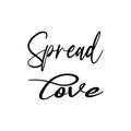 spread love letter black quote Royalty Free Stock Photo