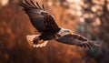 Spread wings, majestic bald eagle takes flight generated by AI Royalty Free Stock Photo