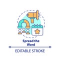 Spread word concept icon