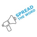 Spread the Word Share Information Bullhorn Megaphone