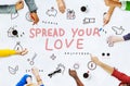 Spread Your Love Donations Charity Support Concept Royalty Free Stock Photo