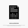 Spreadsheet, Business, Data, Financial, Graph, Paper, Report solid Glyph Icon vector